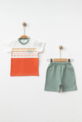 Wholesale Baby Boys 2-Pieces T-shirt and Short Set 9-18M Hoppidik 2017-2355 - 2