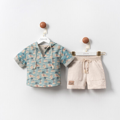 Wholesale Baby Boys 2-Pieces T-shirt and Short Set 9-24M Cumino 1014-CMN3474 - Cumino