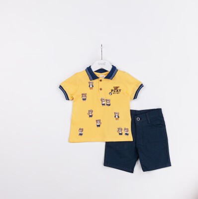 Wholesale Baby Boys 2-Pieces T-shirt and Short Set 9-24M Sani 1068-9924 - Sani (1)