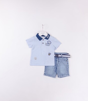 Wholesale Baby Boys 2-Pieces T-shirt and Short Set 9-24M Sani 1068-9927 - 5