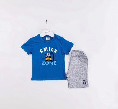 Wholesale Baby Boys 2-Pieces T-shirt and Short Set 9-24M Sani 1068-9940 - Sani
