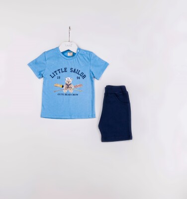 Wholesale Baby Boys 2-Pieces T-shirt and Short Set 9-24M Sani 1068-9941 - 2