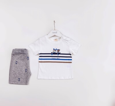 Wholesale Baby Boys 2-Pieces T-shirt and Short Set 9-24M Sani 1068-9942 - 1