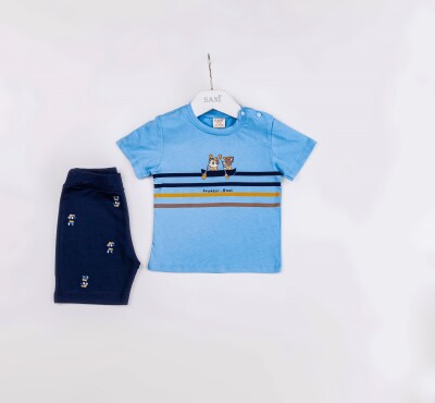 Wholesale Baby Boys 2-Pieces T-shirt and Short Set 9-24M Sani 1068-9942 - Sani (1)