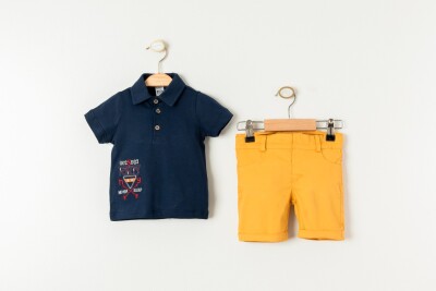 Wholesale Baby Boys 2-Pieces T-shirt and Shorts Set 6-24M Bubbly 2035-727 - 4