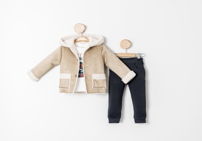 Wholesale Baby Boys 3-Piece Coat, Body and Pants Set 9-24M Sani 1068-10024 - Sani