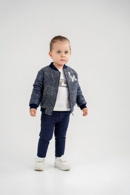 Wholesale Baby Boys 3-Piece Coat Set with Pants and T-shirt 9-24M Lemon 1015-9974 - Lemon