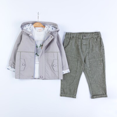 Wholesale Baby Boys 3-Piece Jacket, Badi and Pants Set 9-24M Bombili 1004-6703 - 2