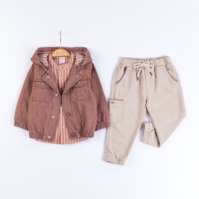 Wholesale Baby Boys 3-Piece Jacket, Shirt and Pants Set 9-24M Bombili 1004-6705 - Bombili
