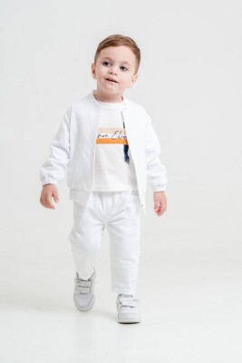 Wholesale Baby Boys 3-Piece Jacket, T-Shirt and Pants Set 9-24M Lemon 1015-10107 Белый 