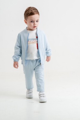 Wholesale Baby Boys 3-Piece Jacket, T-Shirt and Pants Set 9-24M Lemon 1015-10107 - Lemon (1)