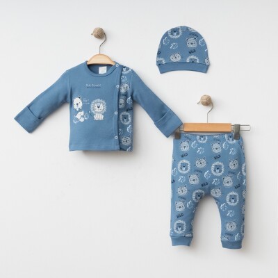 Wholesale Baby Boys' 3-Piece Newborn Set 0-3M Gümüş Baby 2043-005004 - 4