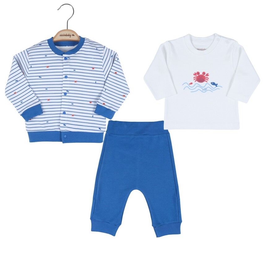 Wholesale Baby Boys 3-Piece Newborn Set 0-9M Ciccimbaby 1043-4860 - 1