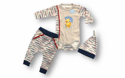 Wholesale Baby Boys 3-Piece Newborn Set 0-9M Tomuycuk 1074-75397 - Tomuycuk