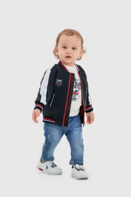 Wholesale Baby Boys 3-Piece Pants, Jacket and T-shirt Set 6-24M Bubbly 2035-1557 - Bubbly (1)