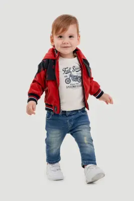 Wholesale Baby Boys 3-Piece Pants, Jacket and T-shirt Set 6-24M Bubbly 2035-1562 - Bubbly (1)