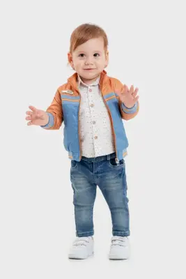 Wholesale Baby Boys 3-Piece Pants, Shirt and Jacket Set 6-24M Bubbly 2035-1565 - Bubbly (1)