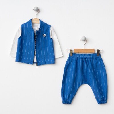 Wholesale Baby Boys 3-Piece Vest, Bodysuit and Pants Set 6-24M BonBon 2056-7003 - BonBon (1)