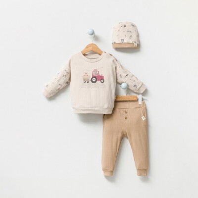 Wholesale Baby Boys 3-Pieces Body, Hat and Pants Set 3-18M Bubbles 2040-3010 - Bubbles