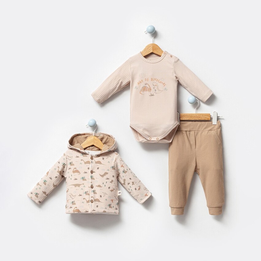 Wholesale Baby Boys 3-Pieces Jacket, Body and Pants Set 3-12M Bubbles 2040-3006 - 2