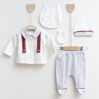 Wholesale Baby Boys 5-Piece Newborn Set 0-6M Miniborn 2019-5006 - Miniborn (1)