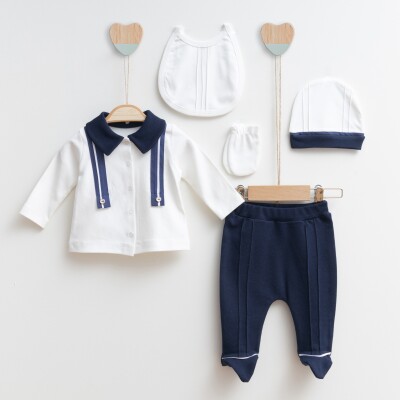 Wholesale Baby Boys 5-Piece Newborn Set 0-6M Miniborn 2019-5006 - Miniborn