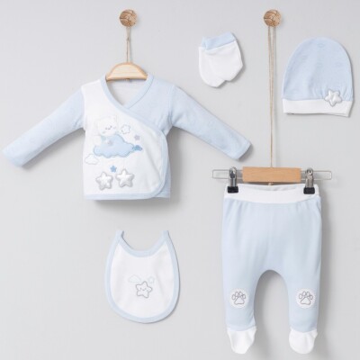 Wholesale Baby Boys 5-Piece Newborn Set 0-6M Miniborn 2019-5010 - Miniborn