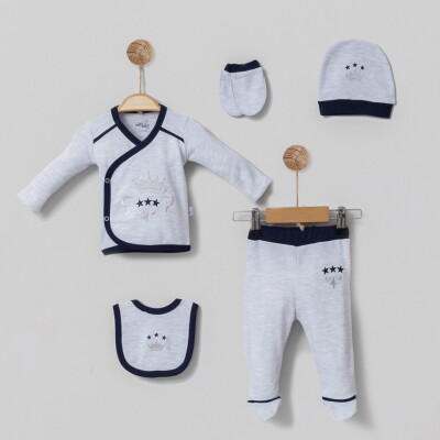 Wholesale Baby Boys 5-Piece Newborn Set 0-6M Miniborn 2019-5017 - Miniborn (1)