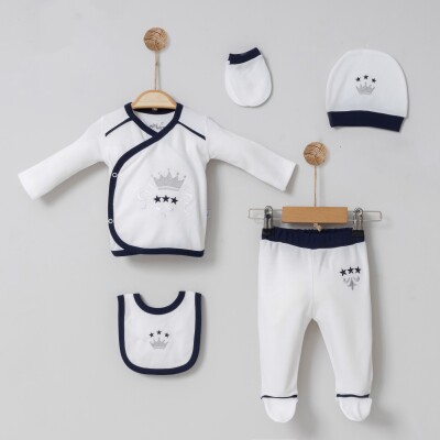 Wholesale Baby Boys 5-Piece Newborn Set 0-6M Miniborn 2019-5017 - Miniborn