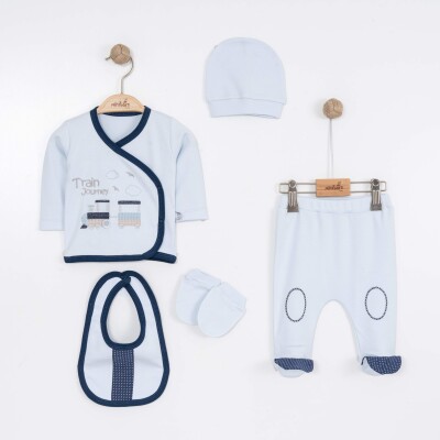 Wholesale Baby Boys 5-Piece Newborn Set 0-6M Miniborn 2019-5052 - Miniborn