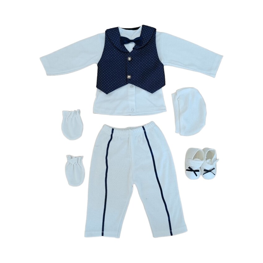 Wholesale Baby Boys 5-Piece Set 0-3M Tomuycuk 1074-15060-03 - 2