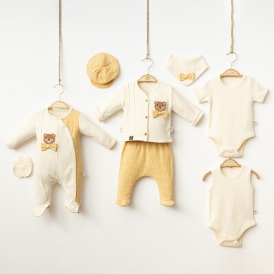 Wholesale Baby Boys 8-Pieces Newborn Set 0-3M Minizeyn 2014-2004 Горчичный