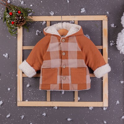 Wholesale Baby Boys Cardigan With Hoodie 6-24M BabyZ 1097-4752 Tile Red 