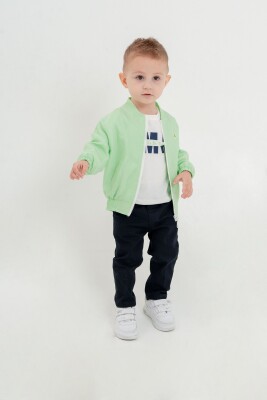 Wholesale Baby Boys Jacket, T-shirt and Pants Set 9-24M Lemon 1015-9989 - Lemon (1)
