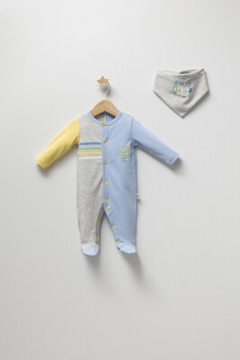 Wholesale Baby Boys Jumpsuit and Scarf 0-3M Tongs 1028-4850 - Tongs
