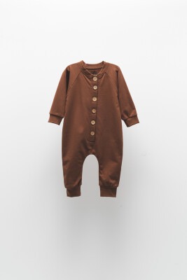 Wholesale Baby Boys Jumpsuit Set with Button 2-5Y Moi Noi 1058-MN10672 Коричневый 