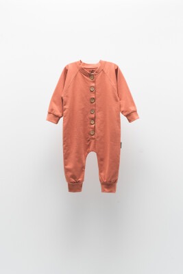 Wholesale Baby Boys Jumpsuit Set with Button 2-5Y Moi Noi 1058-MN10672 Черепичный цвет