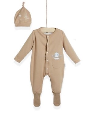Wholesale Baby Boys Jumpsuit with Hat 0-6M Wogi 1030-WG-T511 - Wogi