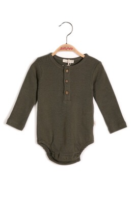 Wholesale Baby Boys Onesies with Button Gots Certificate 100% Organic Cotton 0-36M Zeyland 1070-232M - Zeyland