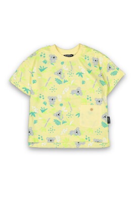 Wholesale Baby Boys Patterned T-shirt 6-18M Tuffy 1099-8020 - Tuffy