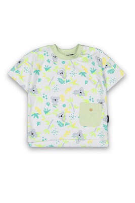 Wholesale Baby Boys Patterned T-shirt 6-18M Tuffy 1099-8020 - 2