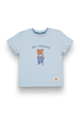 Wholesale Baby Boys Printed T-Shirt 6-18M Tuffy 1099-1701 - Tuffy