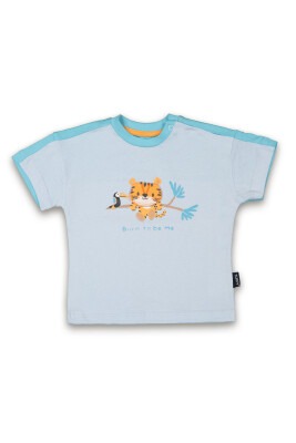 Wholesale Baby Boys Printed T-shirt 6-18M Tuffy 1099-8011 - Tuffy