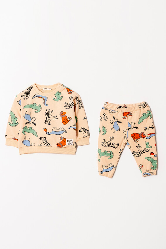 Wholesale Baby Boys Printed Tracksuit Set 6-18M Tuffy 1099-0824 - 2