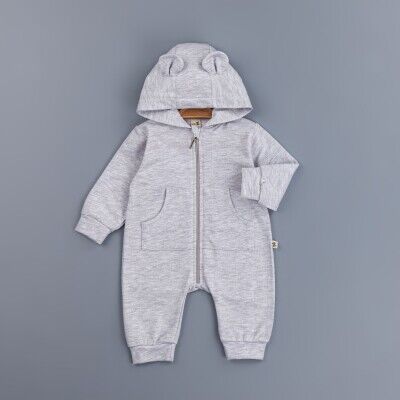 Wholesale Baby Boys Rompers With Hoodie 3-12M BabyZ 1097-4343 Gray