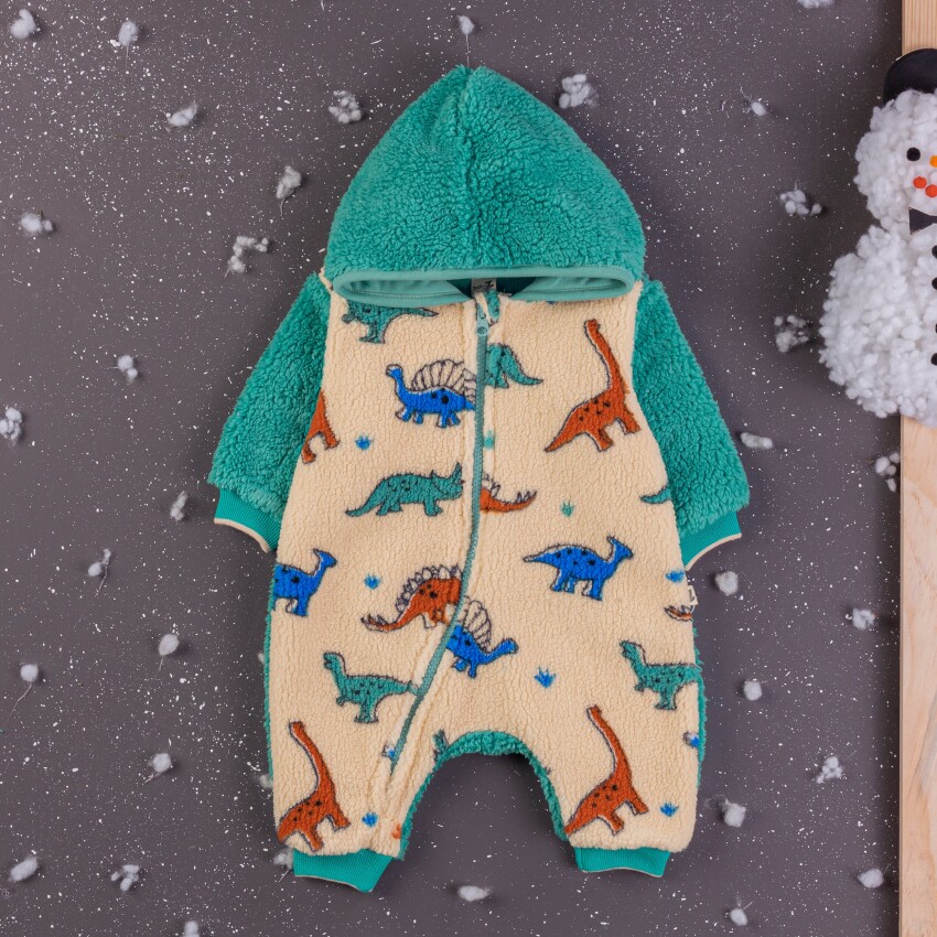 Wholesale Baby Boys Rompers With Hoodie 3-12M BabyZ 1097-4353 - 1