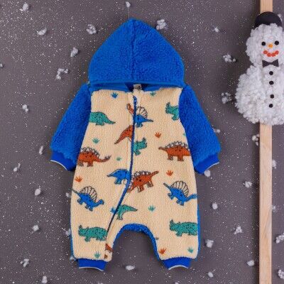 Wholesale Baby Boys Rompers With Hoodie 3-12M BabyZ 1097-4353 Saxe