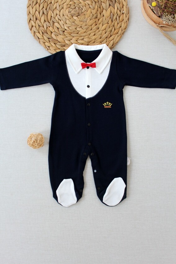 Wholesale Baby Boys Smokin Jumpsuit 0-9M Tomuycuk 1074-25238 - 1