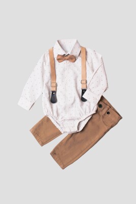 Wholesale Baby Boys Suit Set with Shirt and Pants 6-24M Kidexs 1026-35037 - Kidexs