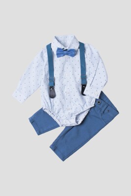 Wholesale Baby Boys Suit Set with Shirt and Pants 6-24M Kidexs 1026-35037 - Kidexs (1)